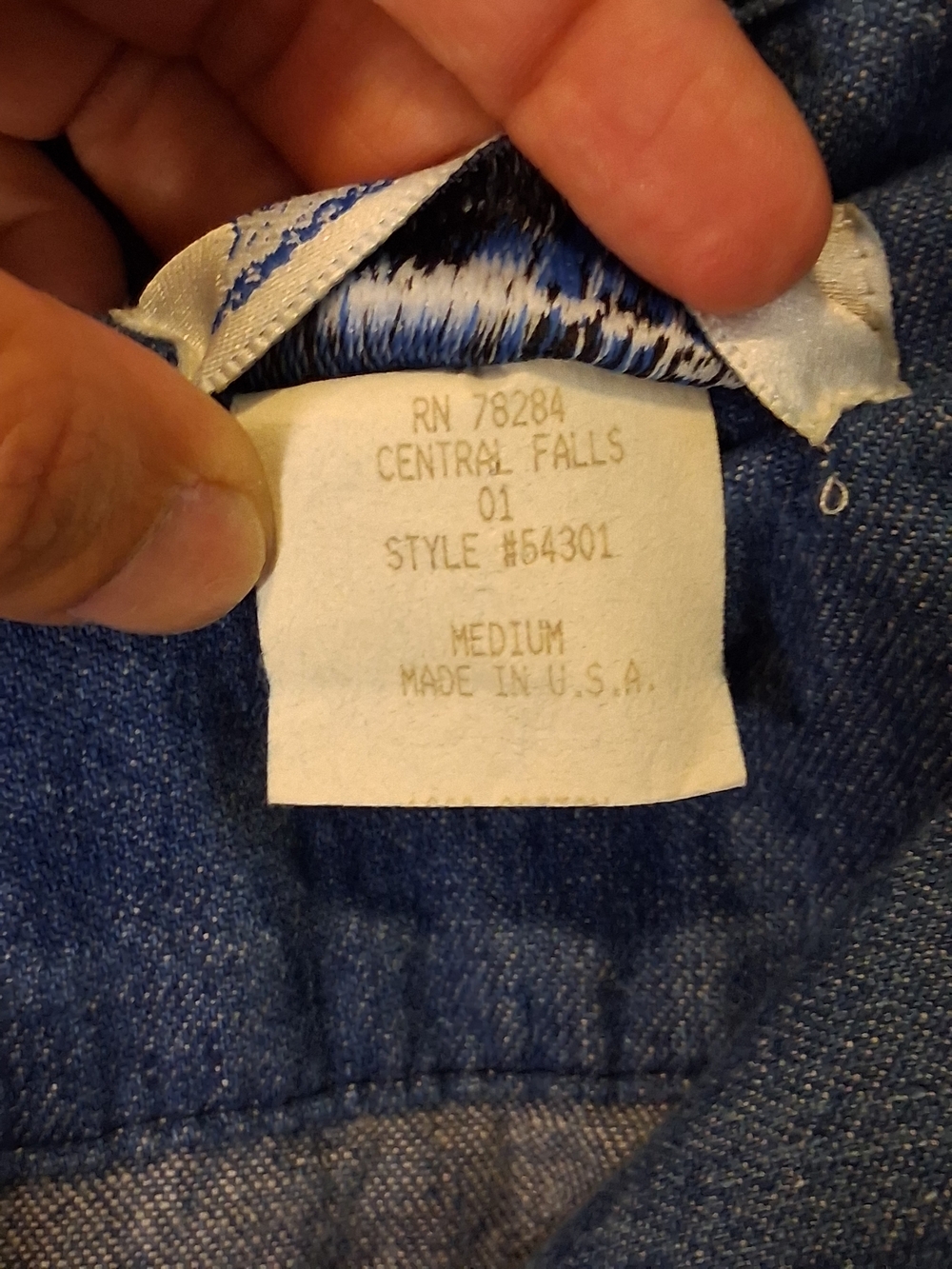 Vintage JG Hook USA Made Chambray Denim Button Down Shirt Women Sz M 100% cotton - Picture 3 of 7
